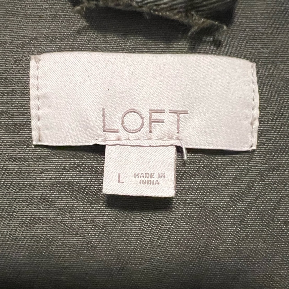 ❌SOLD LOCALLY❌LOFT Jean Jacket with a Camo Twist! - Picture 4 of 5